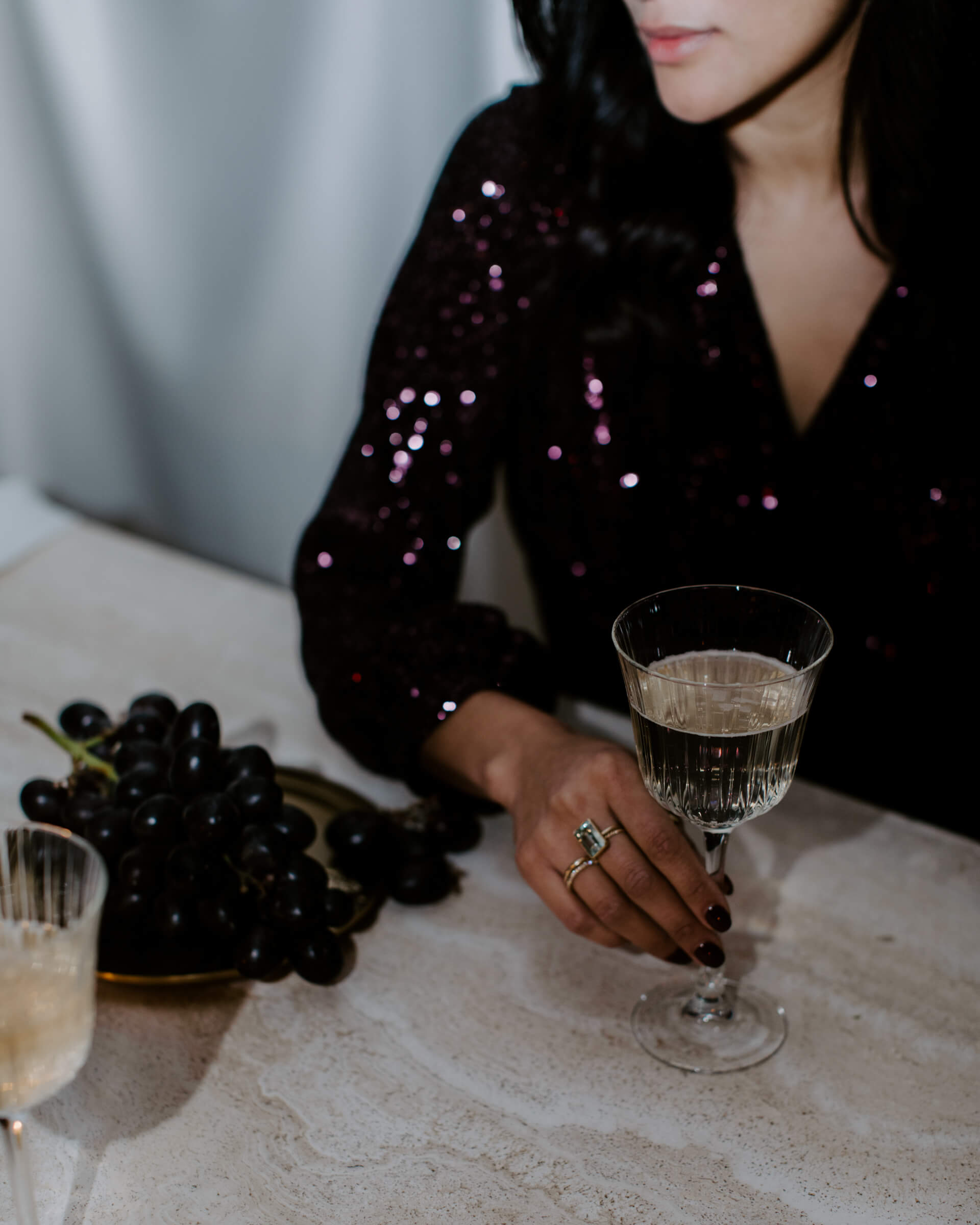 Woman in cocktail dress