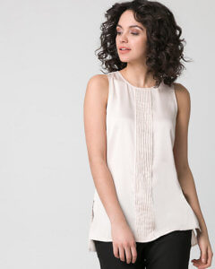 Sleeveless blouses like this one from Le Chateau, are typically okay to wear in the office especially during the summer! ~ Roxanne Carne | Personal Stylist