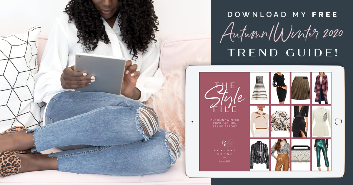 Roxanne Carne, Personal Stylist, published her semi-annual fashion & style trend report for the 2020 Fall/Winter season.