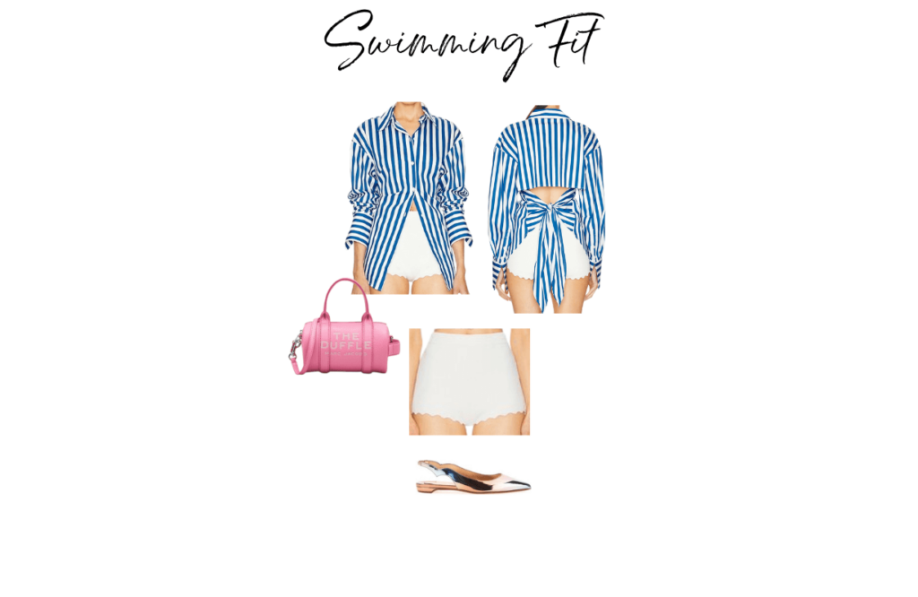 Swimming events are a summer favorite, and your outfit should be light, breezy, and fun. This look is perfect for enjoying the event while staying cool and stylish.