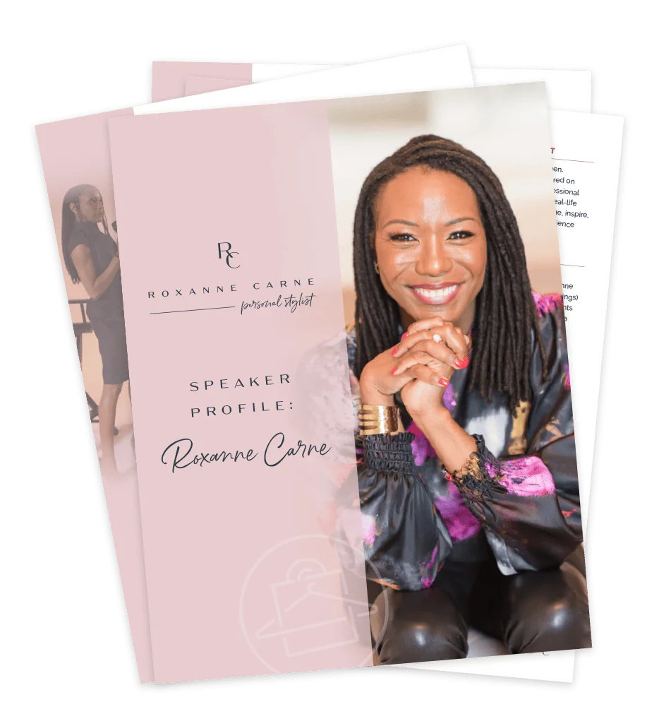 Thumbnail of Roxanne's speaker profile PDF.