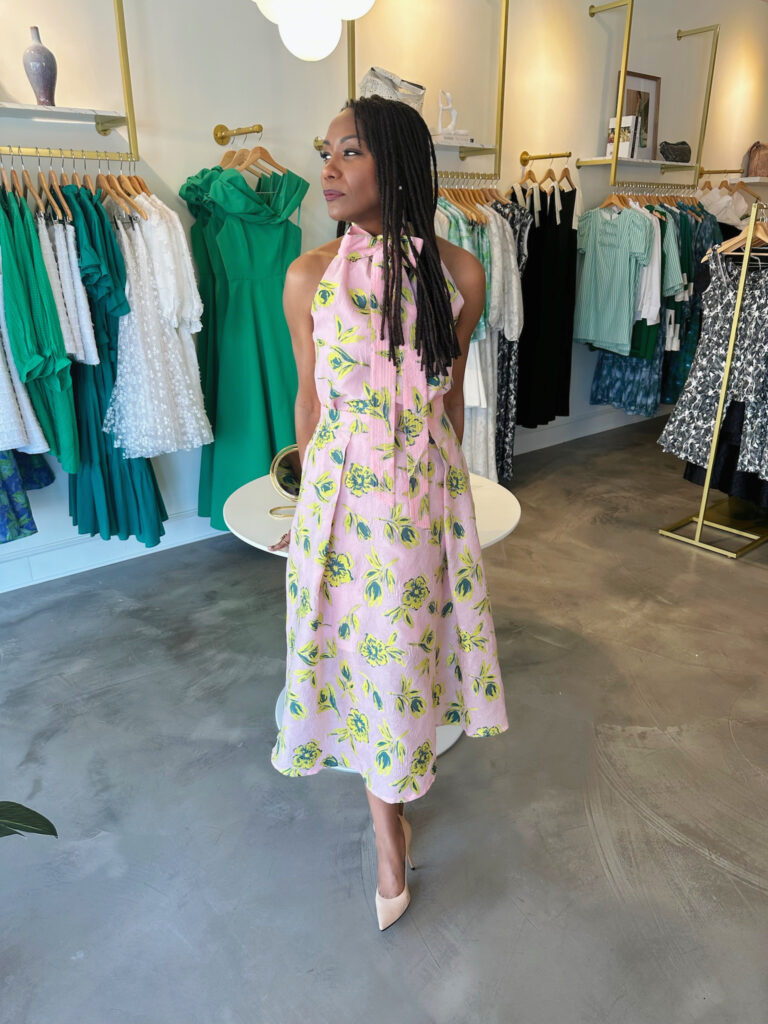 Roxanne Carne Personal Stylist modeling Abbey Glass outfits.